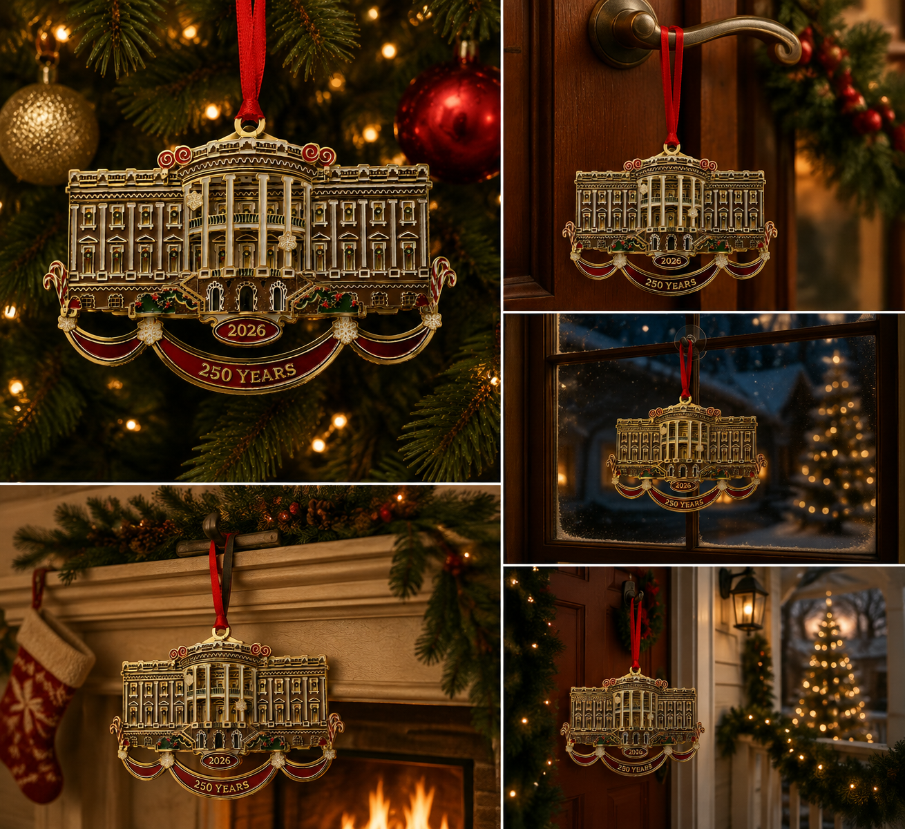đ„Last 30pcsâšđ„White House Christmas tree ornaments