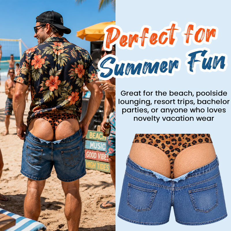 đ Bold LeopardâPattern Novelty Summer Swim Trunks