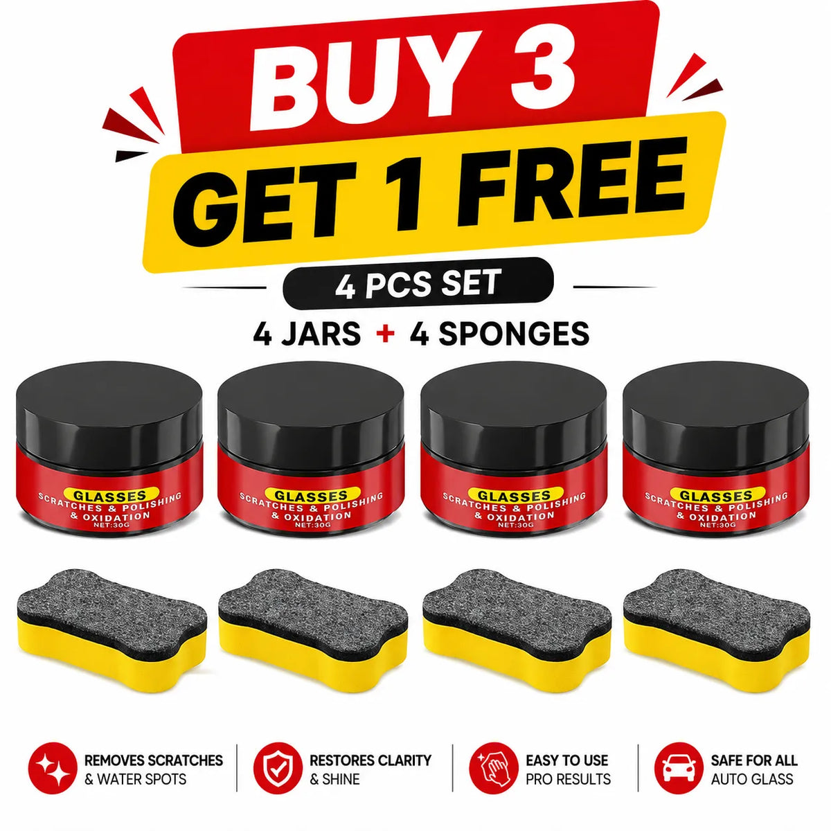 Glass Scratch Polishing & Repair Compound