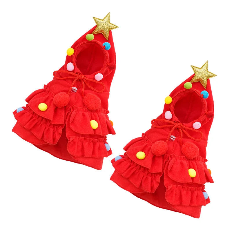 📢📢50% OFF !! ⏰Christmas Tree Pet Cape Cloak for Cats & Dogs