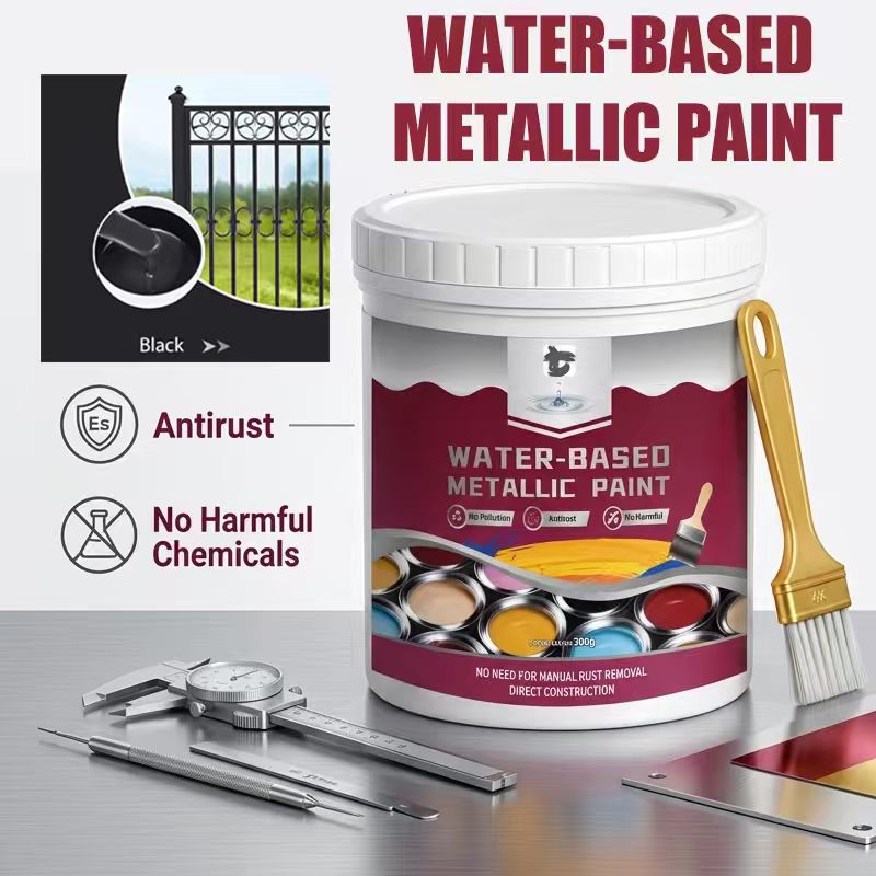 【100% Water-Based Eco Formula】2-in-1 Black Rust Reformer Paint | 60-Sec No-Sanding Rust Melt