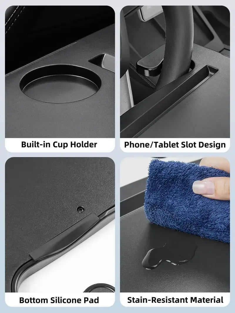 🔥 50% OFF Today | 2-in-1 Steering Wheel Tray & Seat Gap Organizer