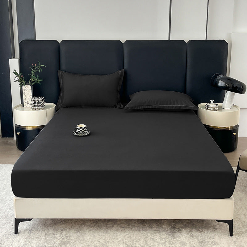 DECOR 4 Pcs Solid Bed Sheets - Brushed Microfiber Set