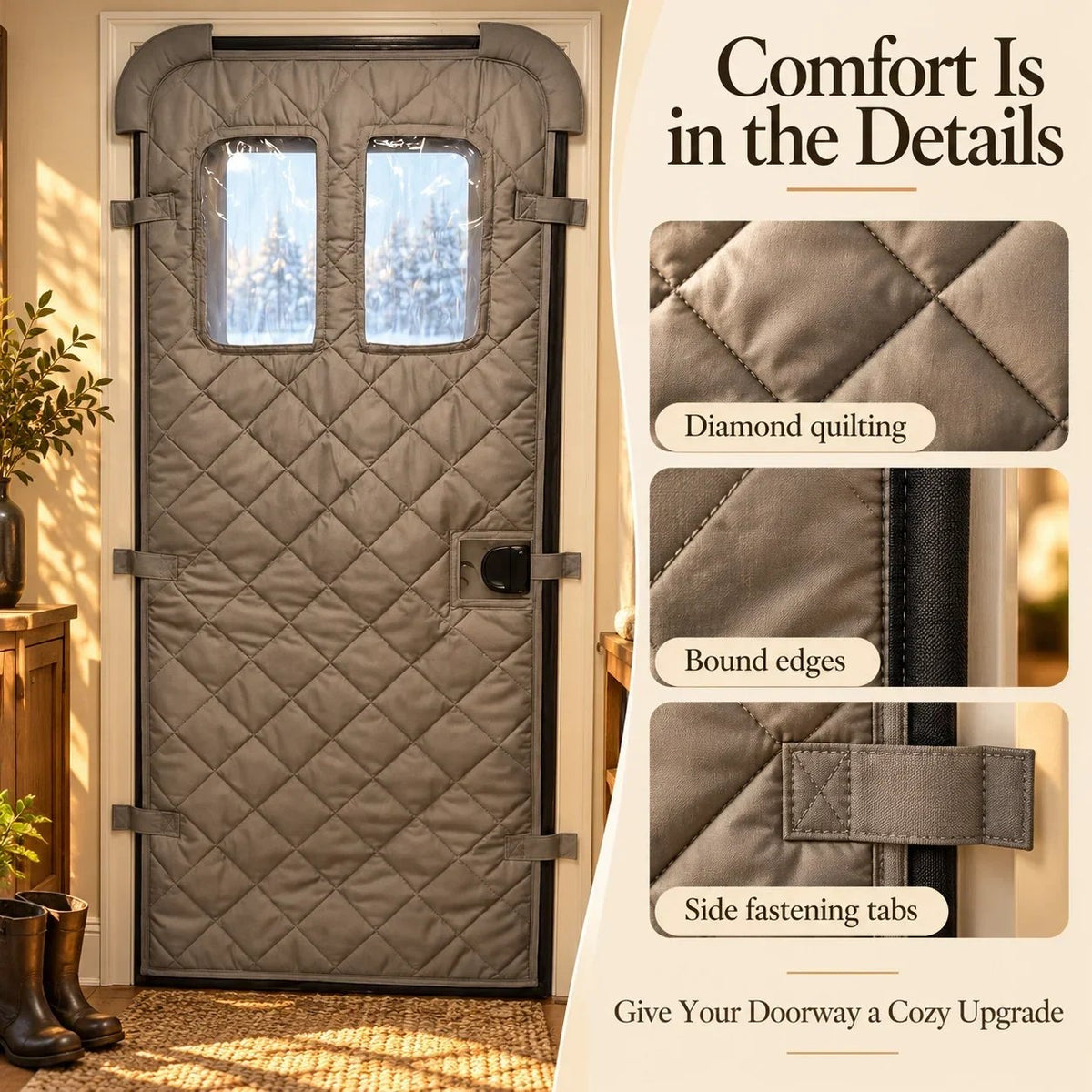 🏠❄️ Magnetic Thermal Door Curtain | Keep the Cold Out & Warmth In! 🧲🔥