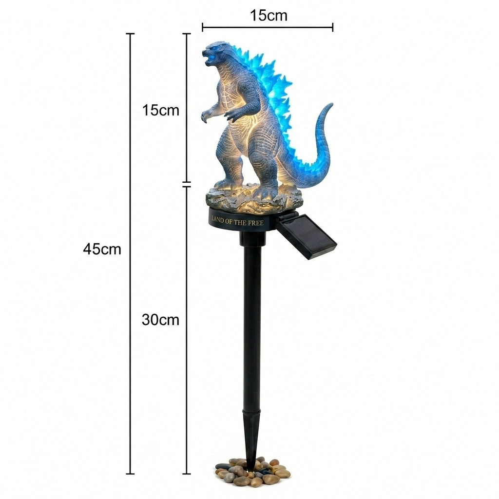 Kaiju King Solar Garden Light: Atomic Glow Edition