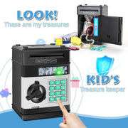 Kids’ Electronic ATM Piggy Bank – Password Money Safe with Automatic Bill Feeder