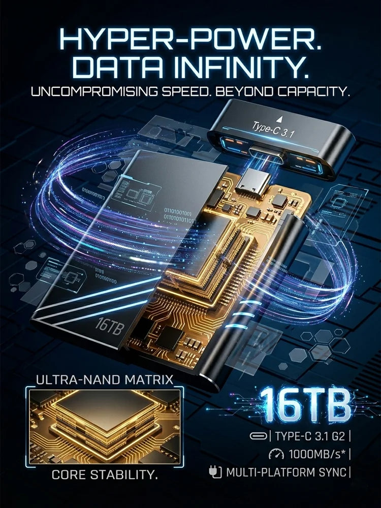 🔥High-speed SSD solid-state portable hard drive