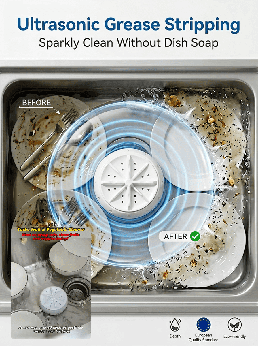 Ultrasonic Fruit Cleaner | Remove 99.9% Pesticides | Bio Tech Purifier | Silent Wash