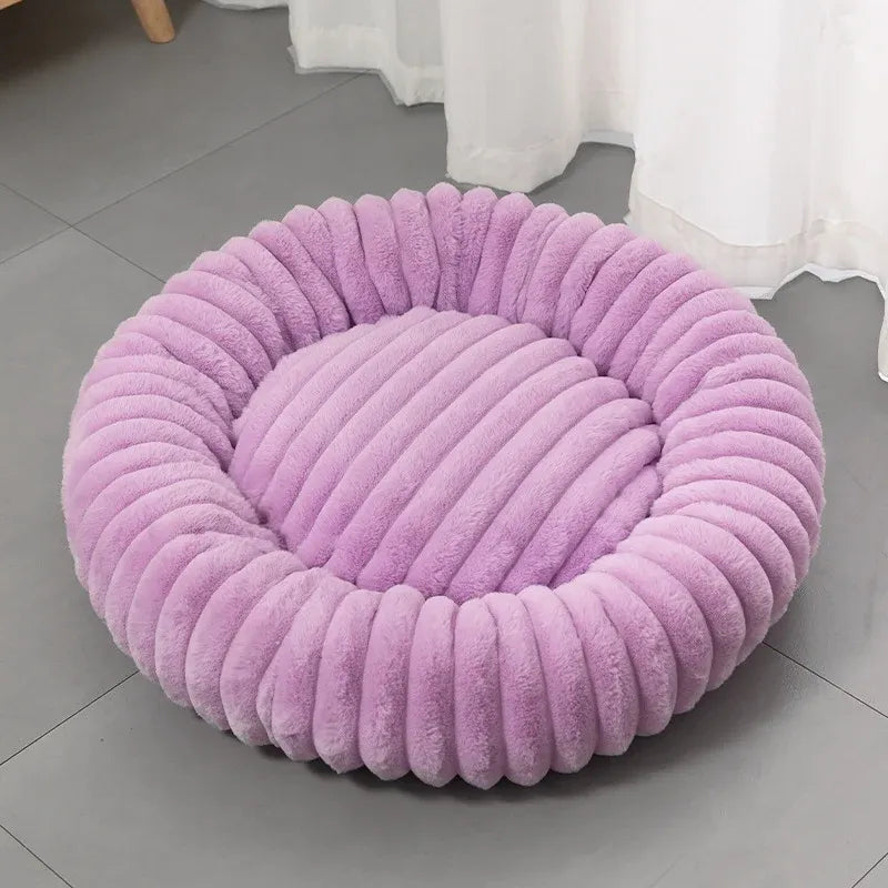 🎉 2026 Sale — Over 52,000 Sold! 🐾 Ultra-Soft Round Calming Cat & Dog Bed – Raised Rim Design 🛌