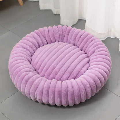 🎉 2026 Sale — Over 52,000 Sold! 🐾 Ultra-Soft Round Calming Cat & Dog Bed – Raised Rim Design 🛌