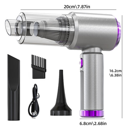 🚀 3-in-1 Car Vacuum: 3s to Clean & Inflate, No more messy seats!
