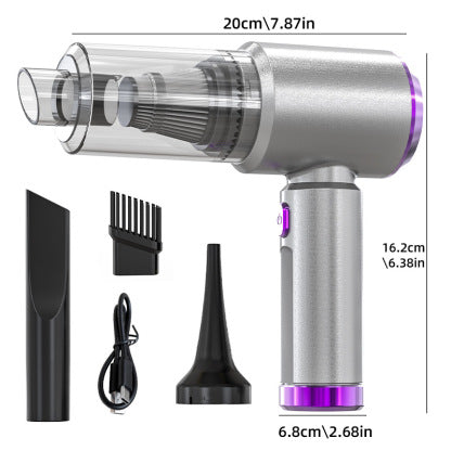 🚀 3-in-1 Car Vacuum: 3s to Clean & Inflate, No more messy seats!