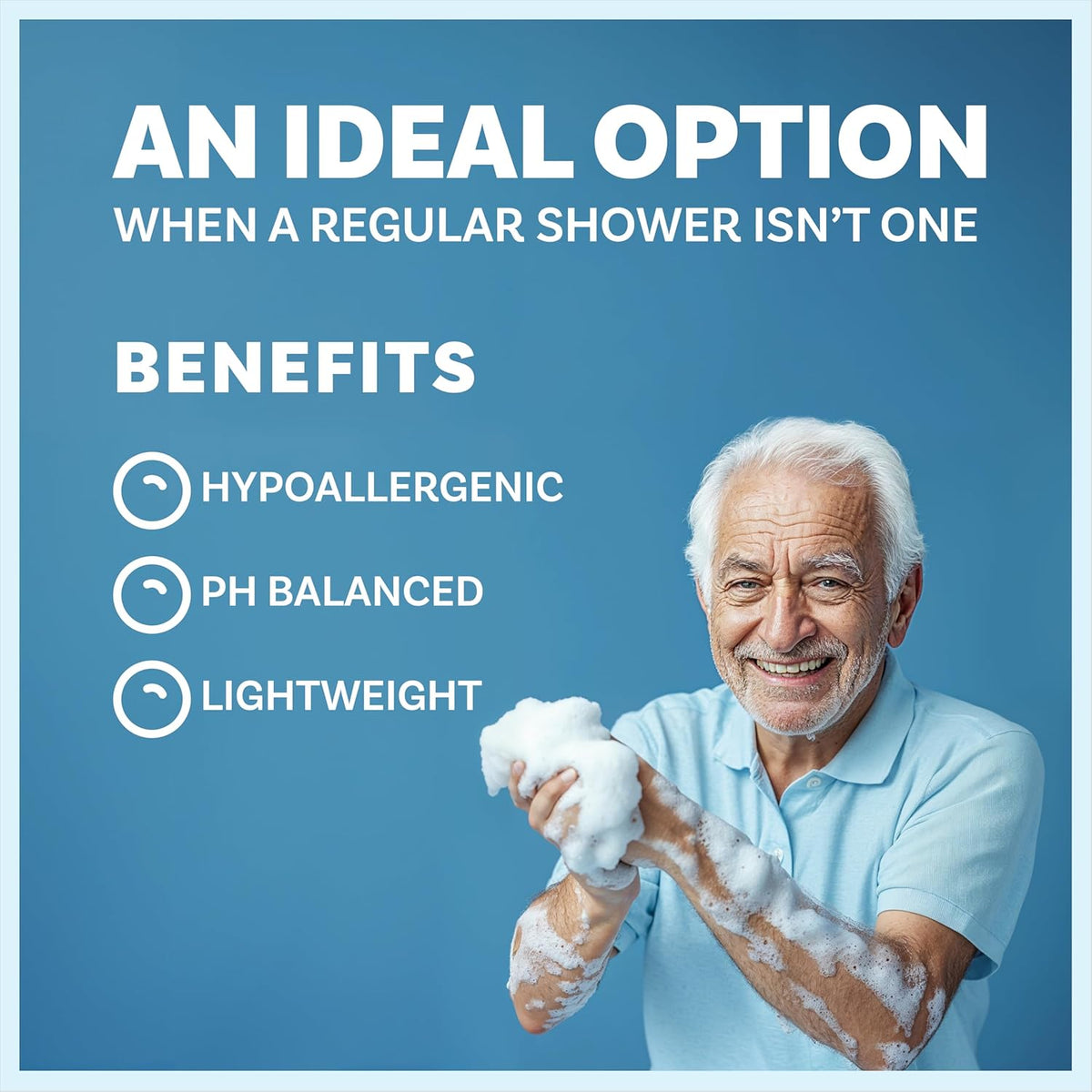 💯Disposable Rinse Free Bathing Wipes - 25 Pack - All-in-1 Single Use Shower Wipes, Simply Dampen, Lather, and Dry Without Shampoo or Rinsing💧