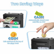 Kids’ Electronic ATM Piggy Bank – Password Money Safe with Automatic Bill Feeder