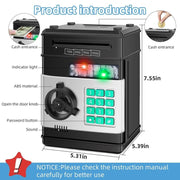 Kids’ Electronic ATM Piggy Bank – Password Money Safe with Automatic Bill Feeder