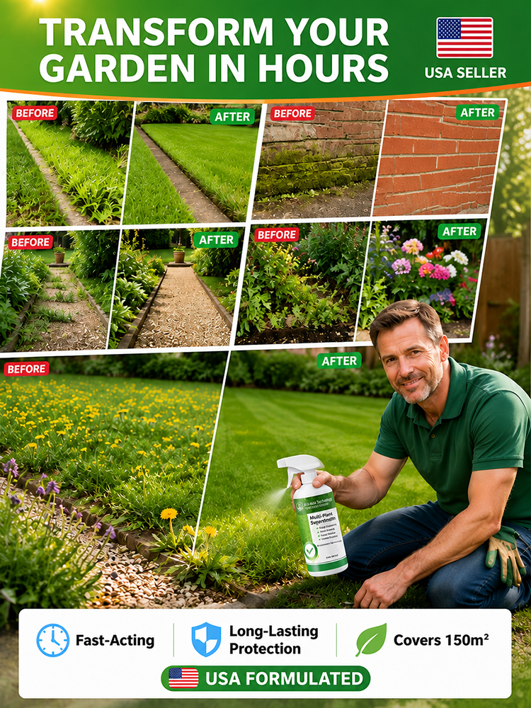 Fast-Acting Weed & Bamboo Removal Spray, 1 Application, 5 Years Weed-Free!
