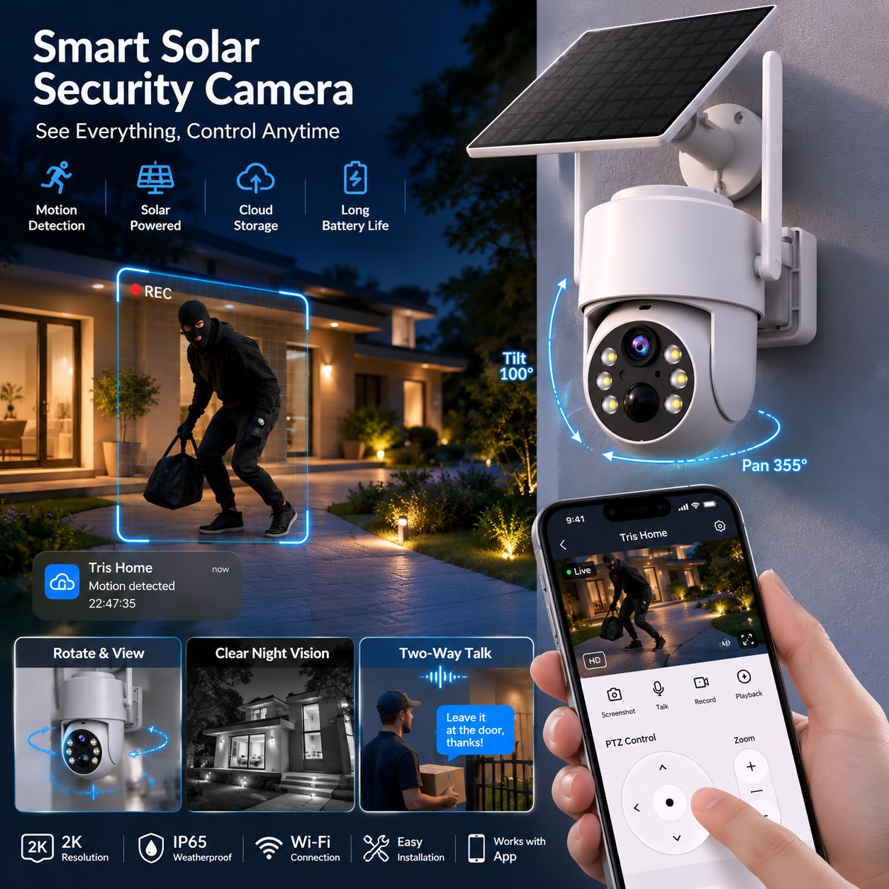 ⏰Sale 49% OFF - Solar-Powered Simulated Surveillance Camera Street Light