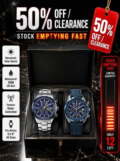 ⌚ Swiss Pilot Watch｜Authentic Swiss‑handcrafted, microscope‑calibrated movement, lifetime‑no‑replace solar movement, professional 20ATM waterproof 💧