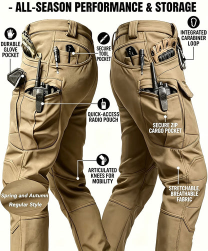 Men’s Tactical Pants – Stretch Waterproof Fabric, Durable Cargo Pants