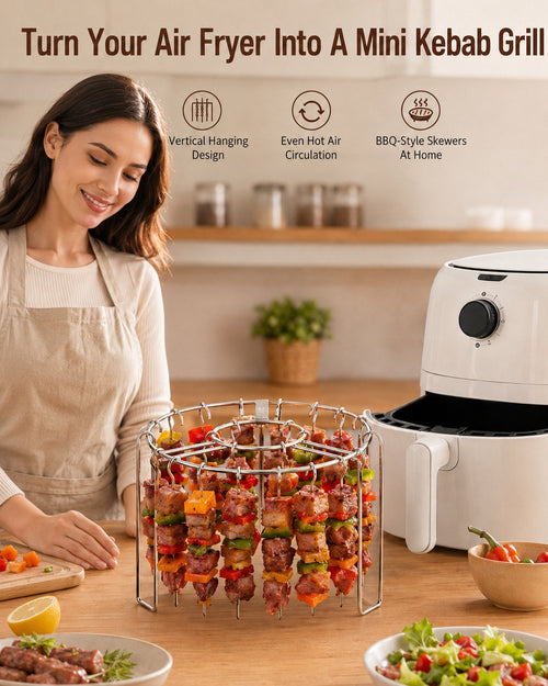 Heat-Resistant Vertical Skewers Clavo Air Fryer Rack