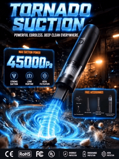 🔥5-in-1 Blowing and Suction Integrated Car Vacuum Cleaner