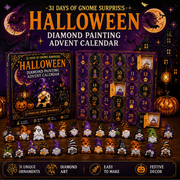 🔥HOT SALE 50% OFF - 🎃✨ 31 Days of Gnome Surprises Halloween Diamond Painting Advent Calendar