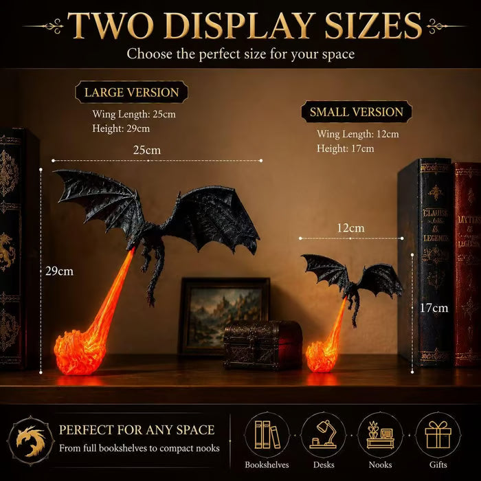 🔥 Fire-Breathing Dragon Bookshelf Lamp🐉