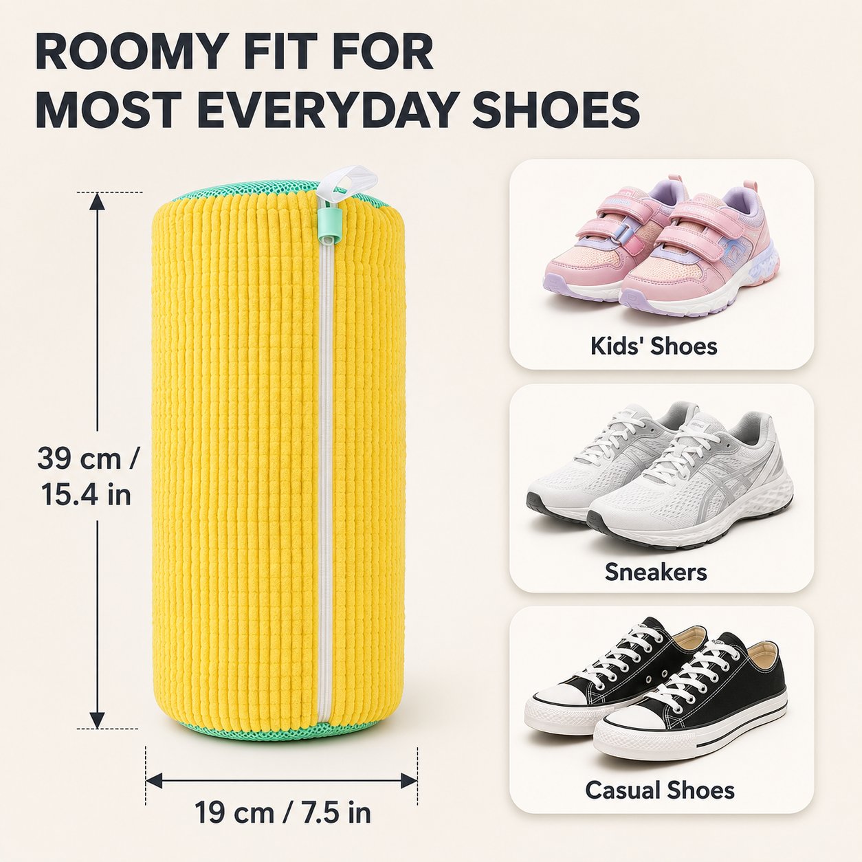 👟 360° Shoe Washing Bags – Deep Clean Sneakers Without Hand Scrubbing