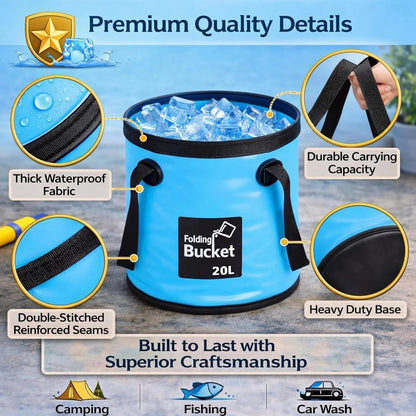 ⏰Limited Stock 50% OFF🧺💦🎣Portable Foldable Water Bucket - Perfect for Fishing, Camping, Traveling!!