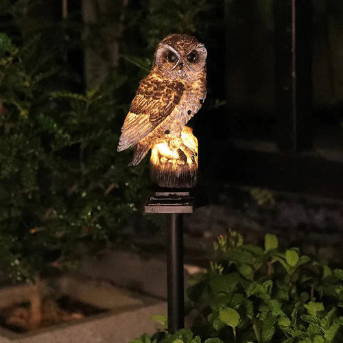 🔥Super Saldi🔥Luce Solare Impermeabile a Forma di Gufo – Lampada da Sentiero a LED per Prato, Giardino e Arredamento Esterno