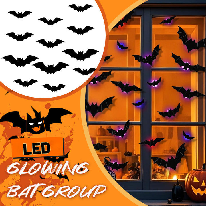🦇 50% OFF – Glowing 3D Flying Bat Wall Lights | Buy More, Save More