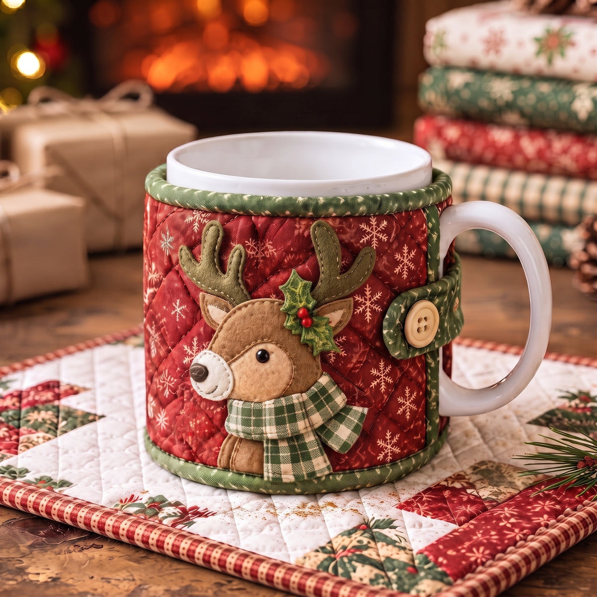 DIY Christmas Mug Cozy Sewing Kit ✨ 9 Festive Designs for Standard‑Size Mugs