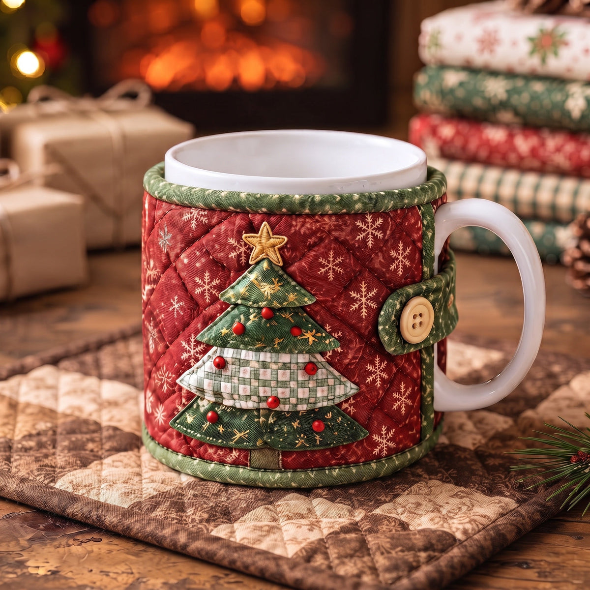 DIY Christmas Mug Cozy Sewing Kit ✨ 9 Festive Designs for Standard‑Size Mugs