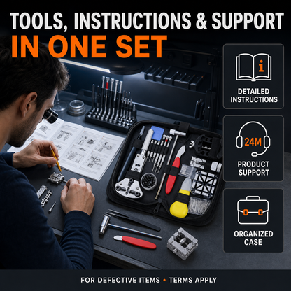 🪛151-Piece Watch Repair Tool Kit - Black Carrying Case🧰