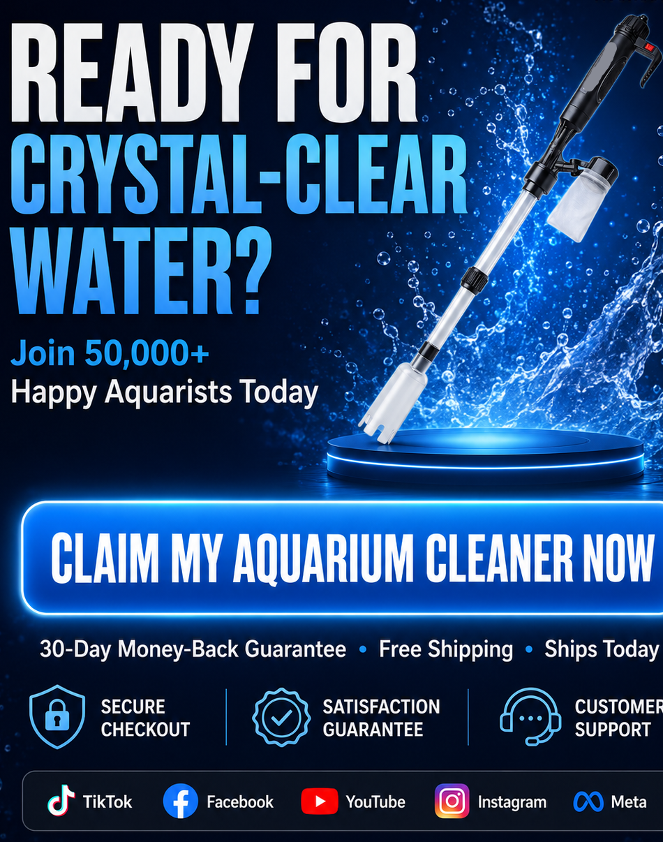 🐠50% OFF NOW! Electric Aquarium Gravel Cleaner – Powerful Suction Fish Tank Vacuum Siphon, Easy Gravel Cleaning & Water Changing, Automatic Aquarium Maintenance Tool