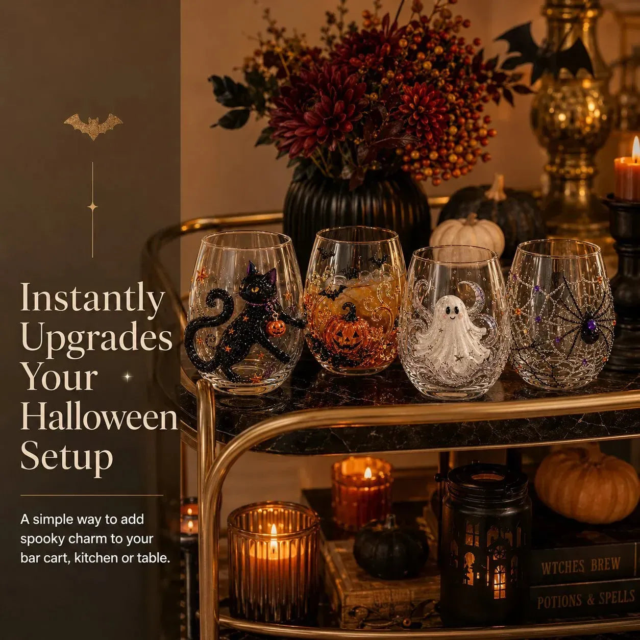 🔥 LAST DAY-60% OFF | 🎃 3D Halloween Glasses - Perfect for parties and cozy autumn bars