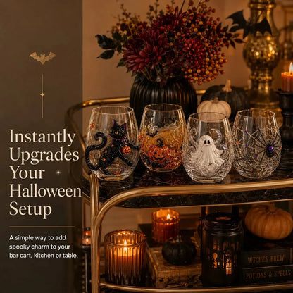 🔥 LAST DAY-60% OFF | 🎃 3D Halloween Glasses - Perfect for parties and cozy autumn bars