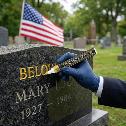 🔥HOT SALE 🐦Golden Tombstone Marker Pen for Restoring Faded Grave Inscriptions
