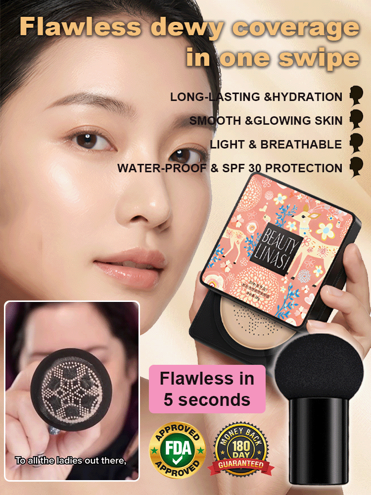 【As seen on celebrities!】🏆Pink Deer Mushroom Cushion BB Cream——🔥Only 100 units—sale closes once sold out. Act fast!