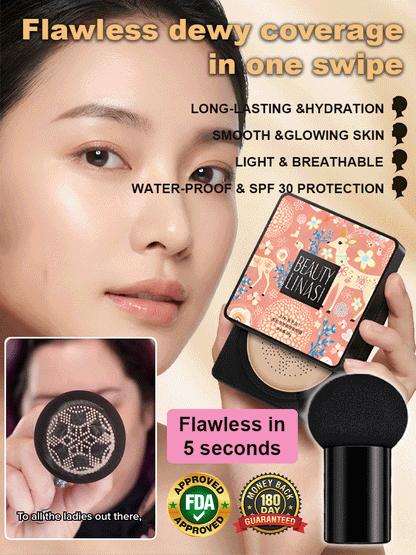 【As seen on celebrities!】🏆Pink Deer Mushroom Cushion BB Cream——🔥Only 100 units—sale closes once sold out. Act fast!
