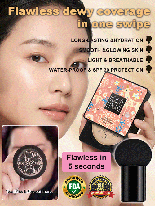 【As seen on celebrities!】🏆Pink Deer Mushroom Cushion BB Cream——🔥Only 100 units—sale closes once sold out. Act fast!