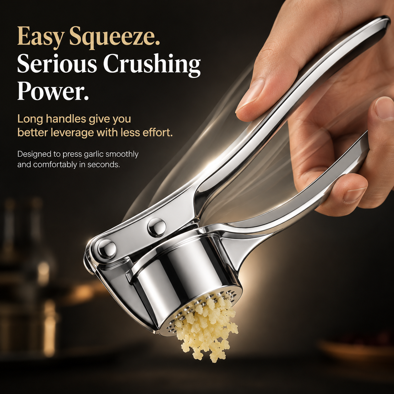 🧄 New Upgraded 6-in-1 Stainless Steel Garlic Press – Fresh Minced Garlic in Seconds