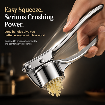 🧄 New Upgraded 6-in-1 Stainless Steel Garlic Press – Fresh Minced Garlic in Seconds