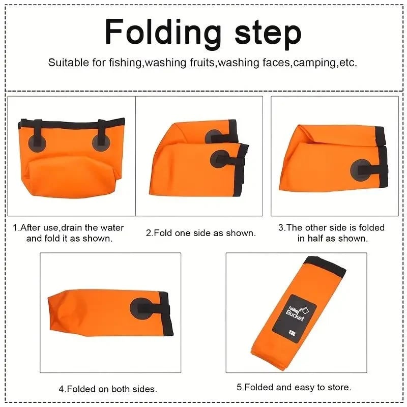 ⏰Limited Stock 50% OFF🧺💦🎣Portable Foldable Water Bucket - Perfect for Fishing, Camping, Traveling!!