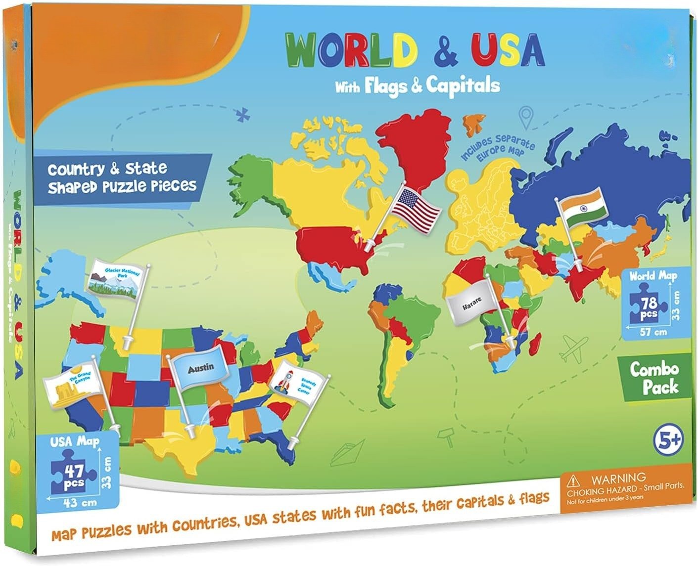 🔥Last Day 49% OFF - 🌍 World Map & USA Map Puzzle Set