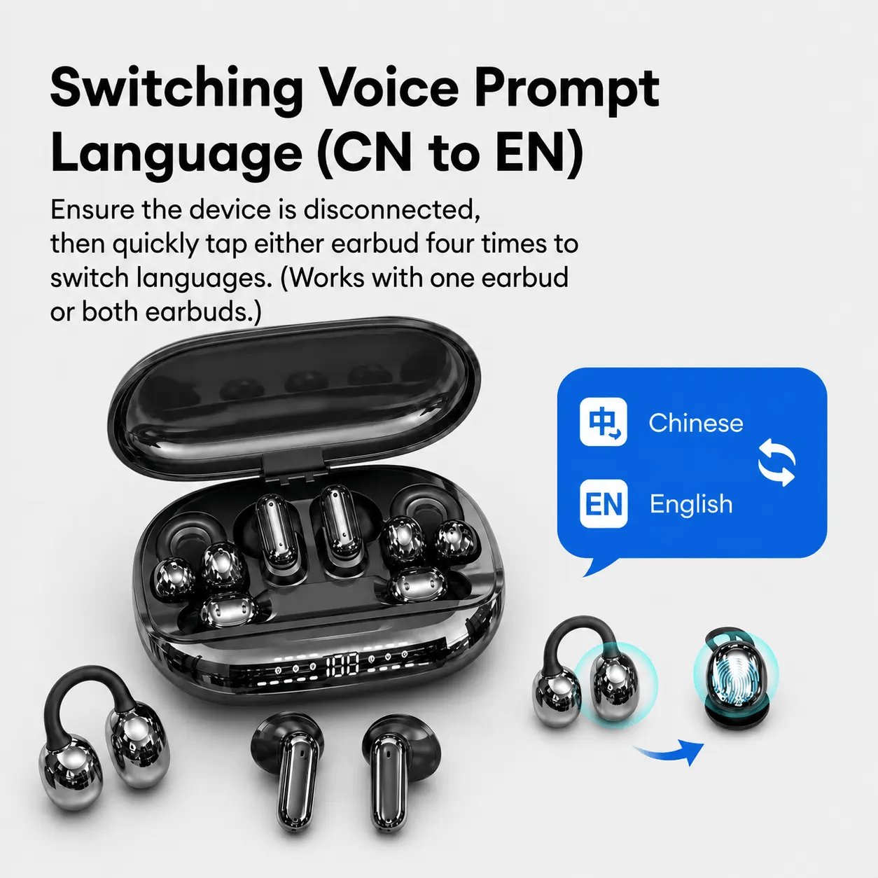 3-in-1 Bluetooth Wireless Earbuds with Chargeable Power Bank Case