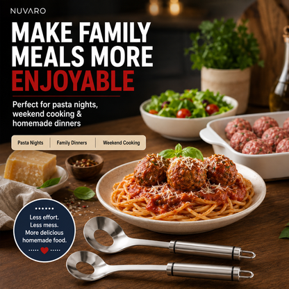 🍝 Stainless Steel Meatball Maker Spoon – Make Perfect Meatballs Without Messy Hands