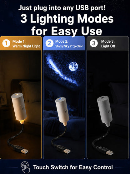🔥🏆Flash Sale ✨ Plug-and-Play HD Star Projecto: Instantly Transforms into a Romantic Galaxy in 1s with Eye-Safe Protection