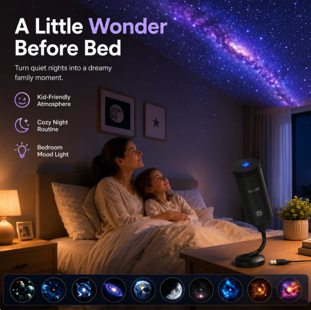 🔥🏆Flash Sale ✨ Plug-and-Play HD Star Projecto: Instantly Transforms into a Romantic Galaxy in 1s with Eye-Safe Protection