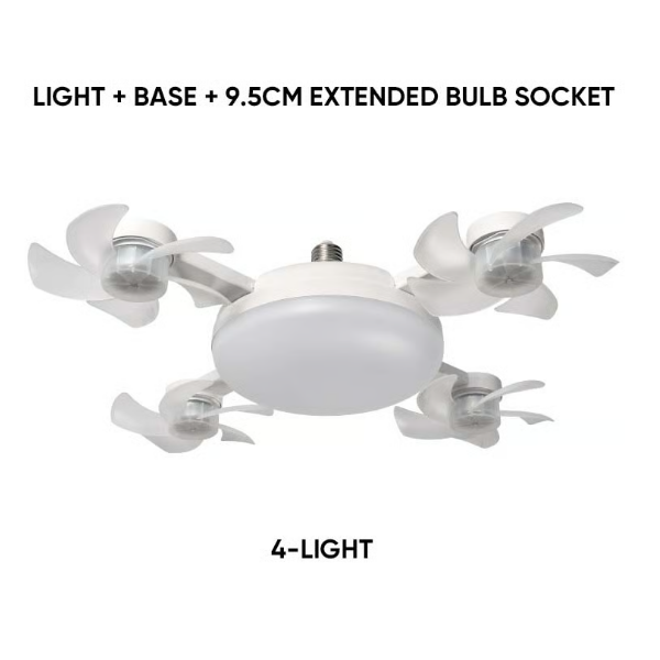 2‑in‑1 Remote Control Ceiling LED Fan Light